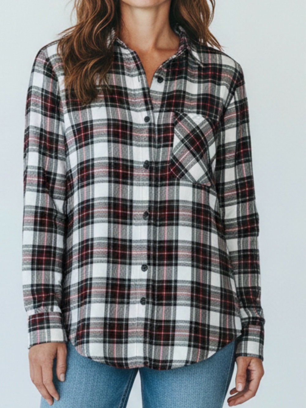 Abercrombie & Fitch Soft A&F Women’s Flannel Plaid Shirt Size Medium